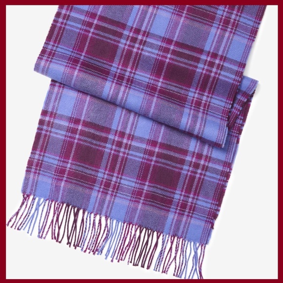 Accessories - PLAID FRINGED SCARF